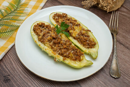 Calabacín relleno de carne 🌾🥛