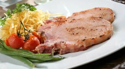 Chuleta de Sajonia con patata paja