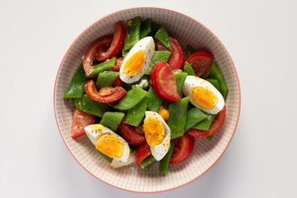 Ensalada de judías verdes con tomate 🥚