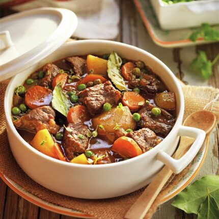 Estofado de patatas con carne de ternera