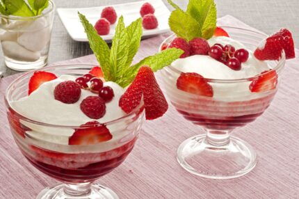 Fresas con yogur