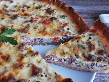 Quiche de carne picada 🥛🌾🥚
