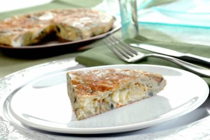 Tortilla de berenjena y queso 🥚🥛