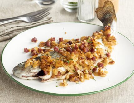 Trucha con almendras y jamón 🐟🌰